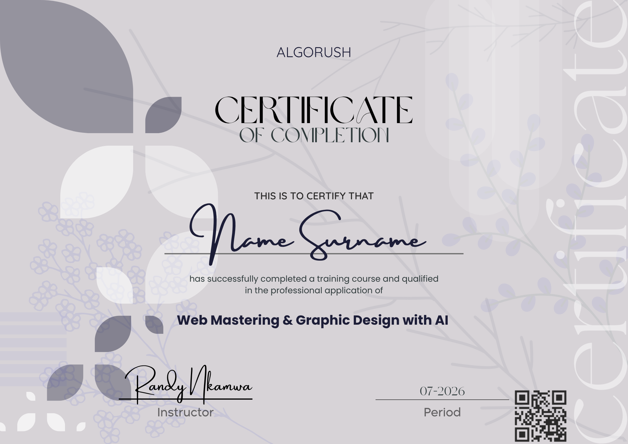 Certificat 1
